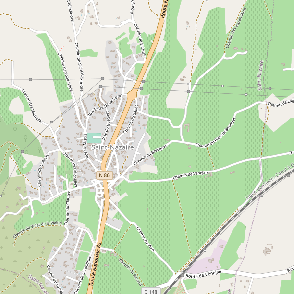 Carte des supermarches à Saint-Nazaire (Gard) Thumbnail