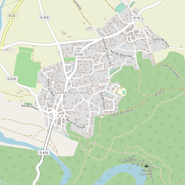 Carte des hotels à Sainte-Anastasie (Gard) Thumbnail