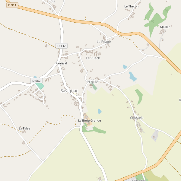 Carte des piscines à Savignac (Aveyron) Thumbnail