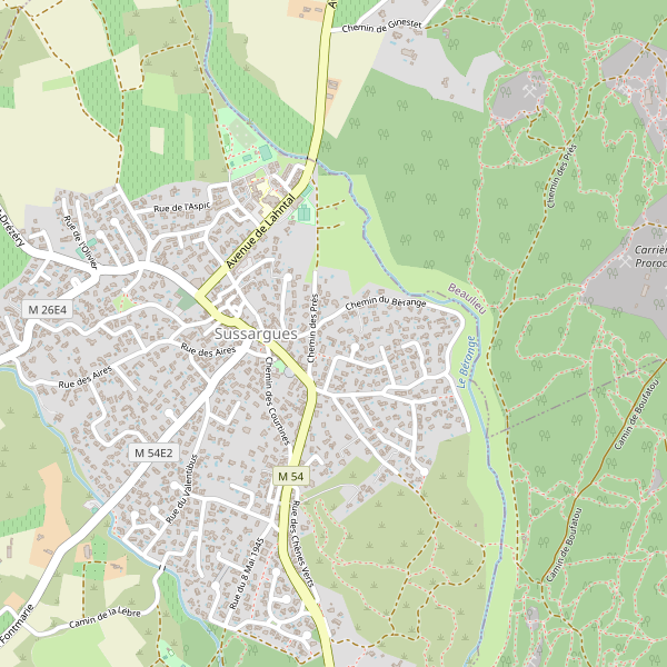 Carte des campings à Sussargues Thumbnail