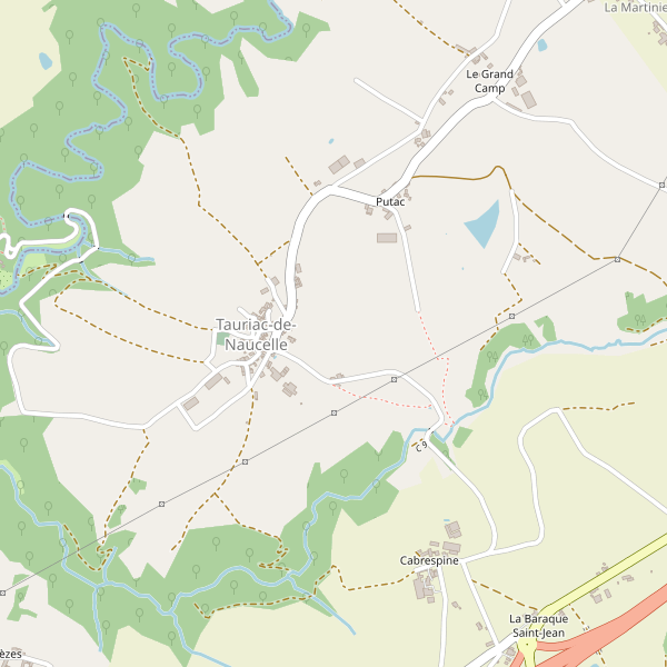 Carte des hotels à Tauriac-de-Naucelle Thumbnail