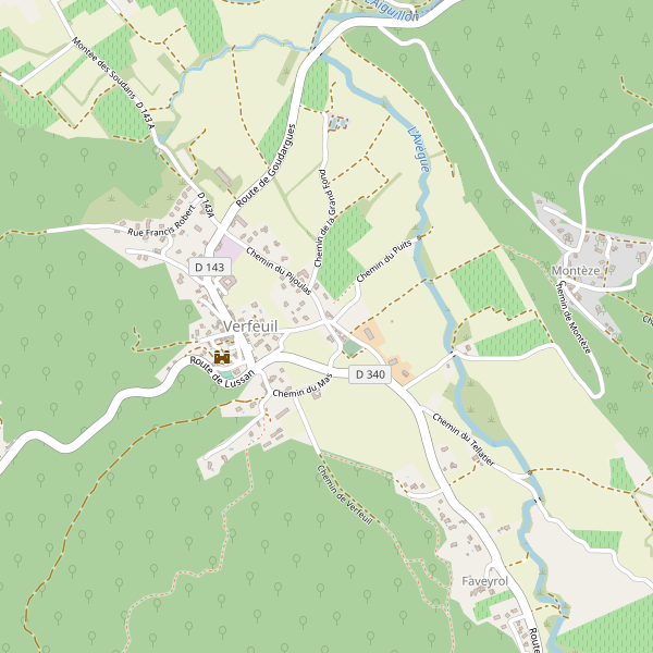 Carte des hotels à Verfeuil Thumbnail