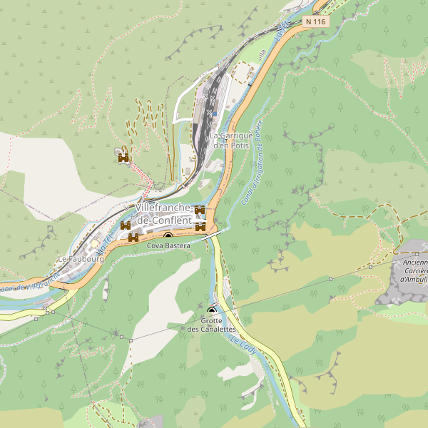 Carte des hotels à Villefranche-de-Conflent Thumbnail