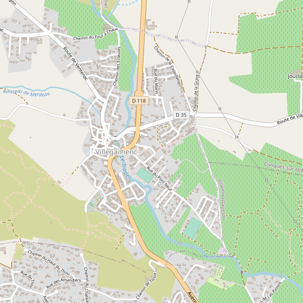 Carte des hotels à Villegailhenc Thumbnail