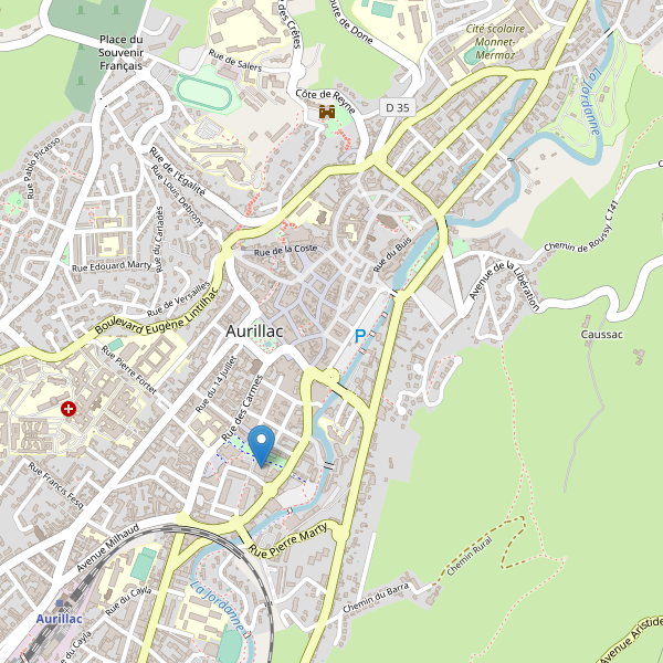Carte des bibliotheques à Aurillac Thumbnail