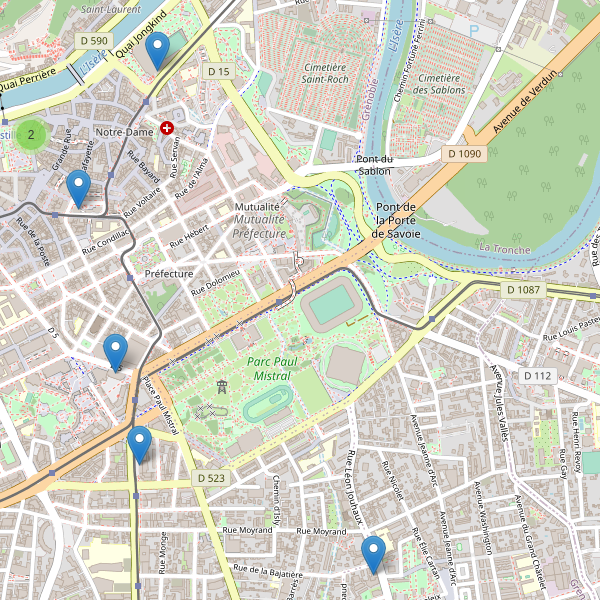 Carte des bibliotheques à Grenoble Thumbnail