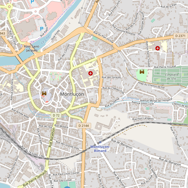 Carte des bibliotheques à Montluçon Thumbnail