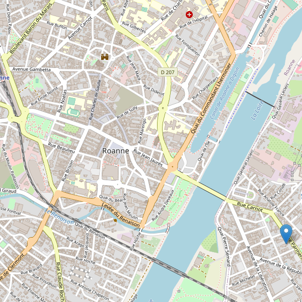 Carte des bibliotheques à Roanne Thumbnail