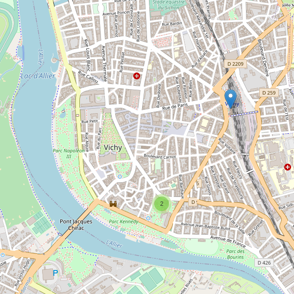 Carte des bibliotheques à Vichy Thumbnail