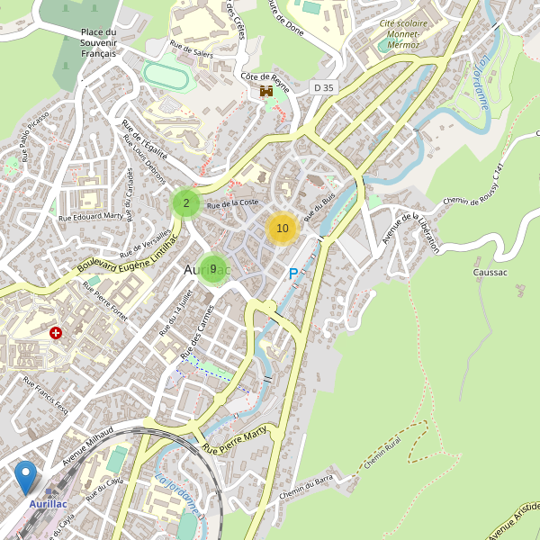 Carte des cafe à Aurillac Thumbnail