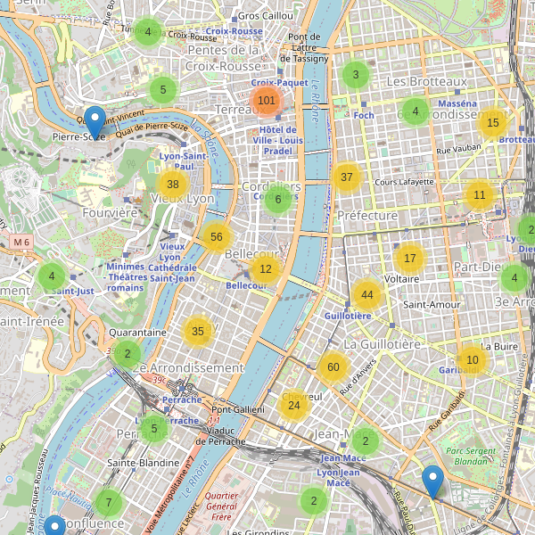 Carte des cafe à Lyon (Rhône) Thumbnail