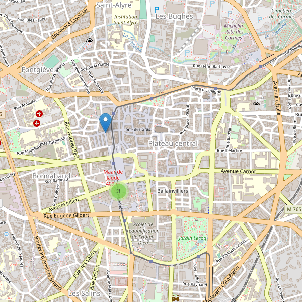 Carte des cinemas à Clermont-Ferrand Thumbnail