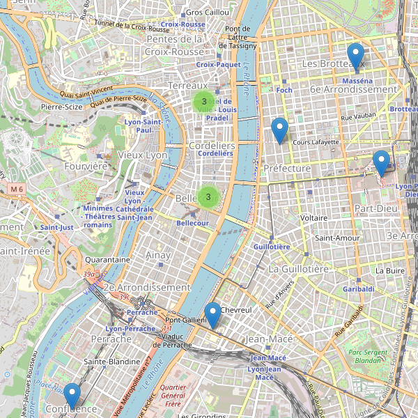 Carte des cinemas à Lyon (Rhône) Thumbnail