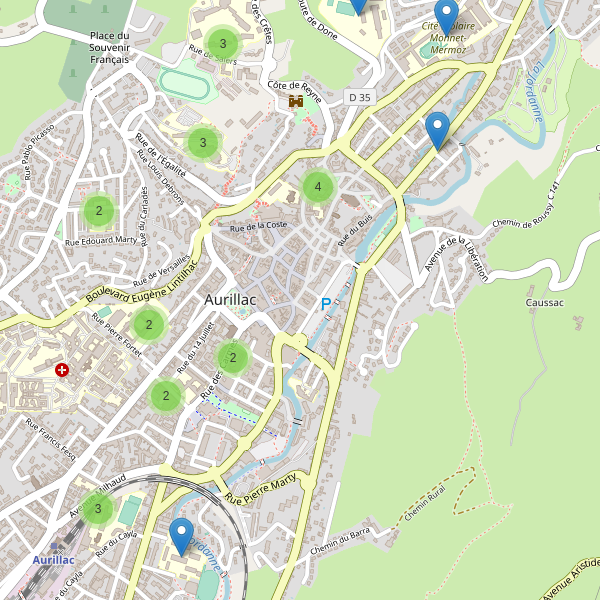 Carte des ecoles à Aurillac Thumbnail