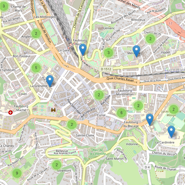 Carte des ecoles à Chambéry Thumbnail