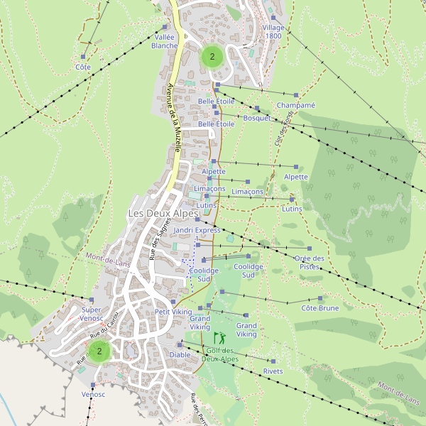 Carte des ecoles à Les Deux Alpes Thumbnail