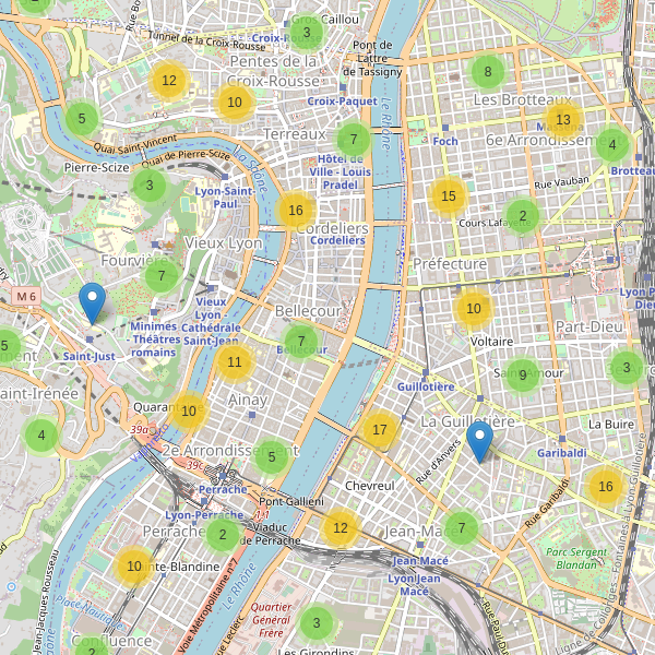 Carte des ecoles à Lyon (Rhône) Thumbnail