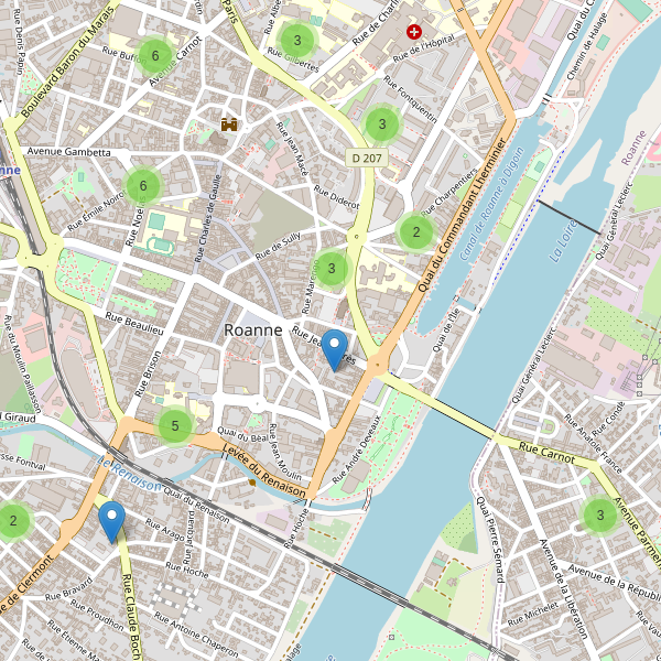 Carte des ecoles à Roanne Thumbnail