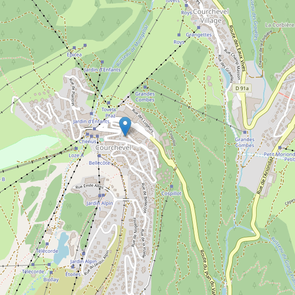 Carte des eglises à Courchevel Thumbnail