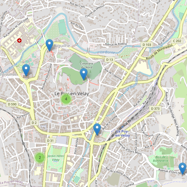 Carte des eglises à Le Puy-en-Velay Thumbnail