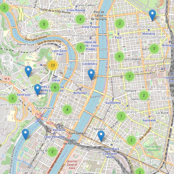 Carte des eglises à Lyon (Rhône) Thumbnail