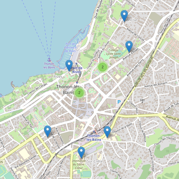 Carte des eglises à Thonon-les-Bains Thumbnail