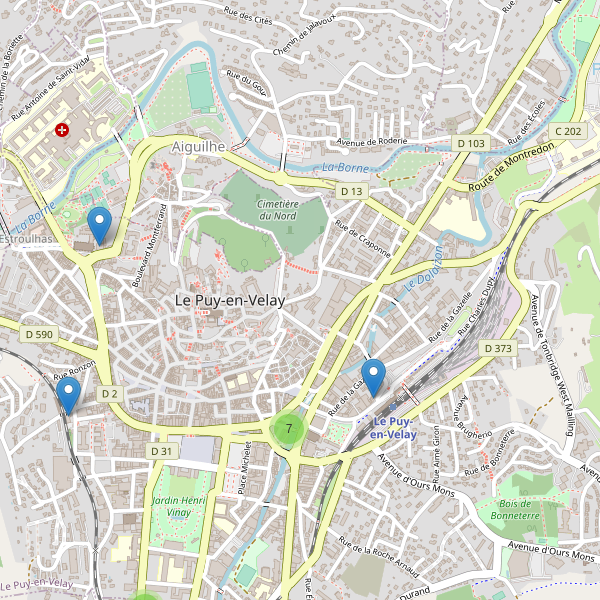 Thumbnail Carte des hôtels à Le Puy-en-Velay