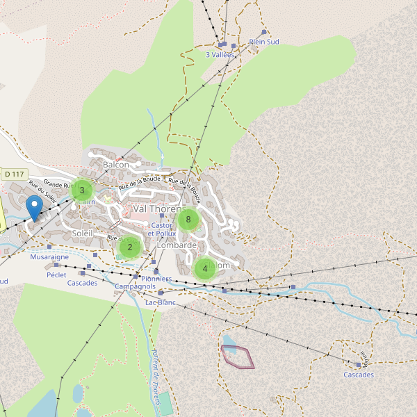 Thumbnail Carte des hôtels à Val Thorens