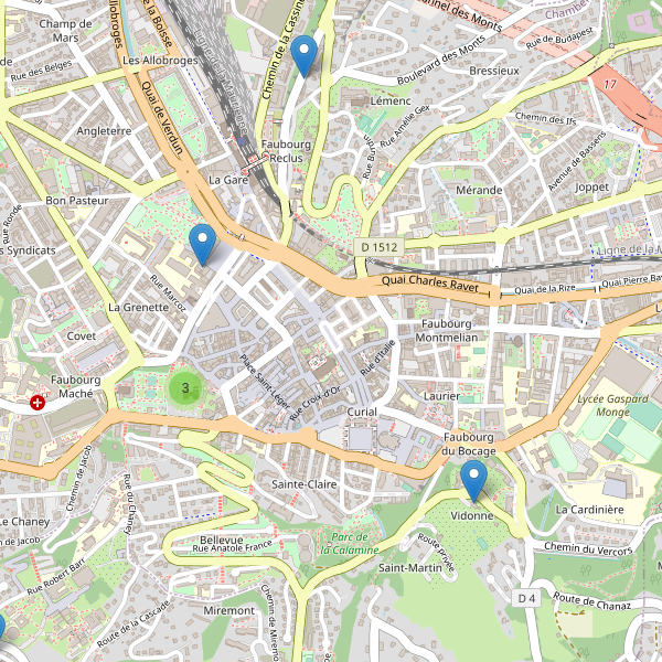 Carte des monuments à Chambéry Thumbnail