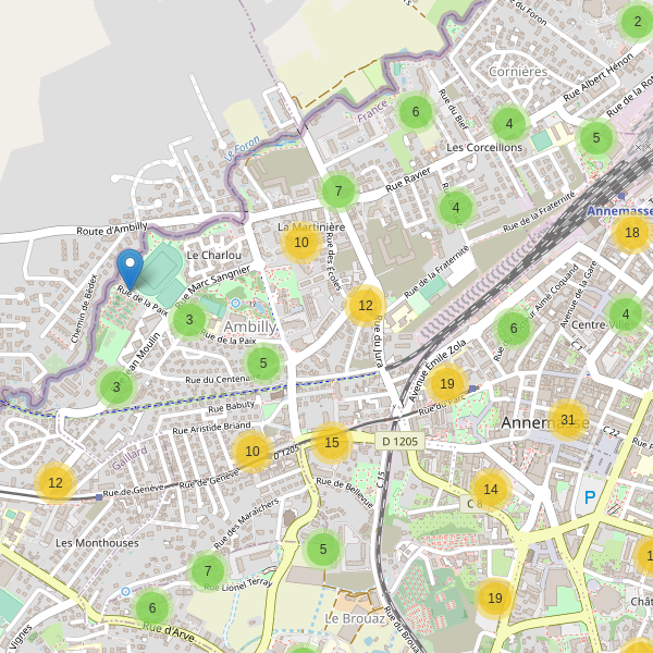 Carte des parkings à Ambilly Thumbnail