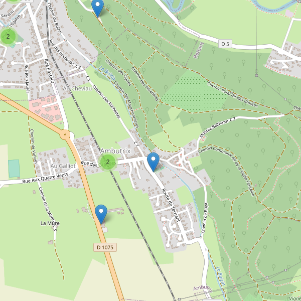 Carte des parkings à Ambutrix Thumbnail