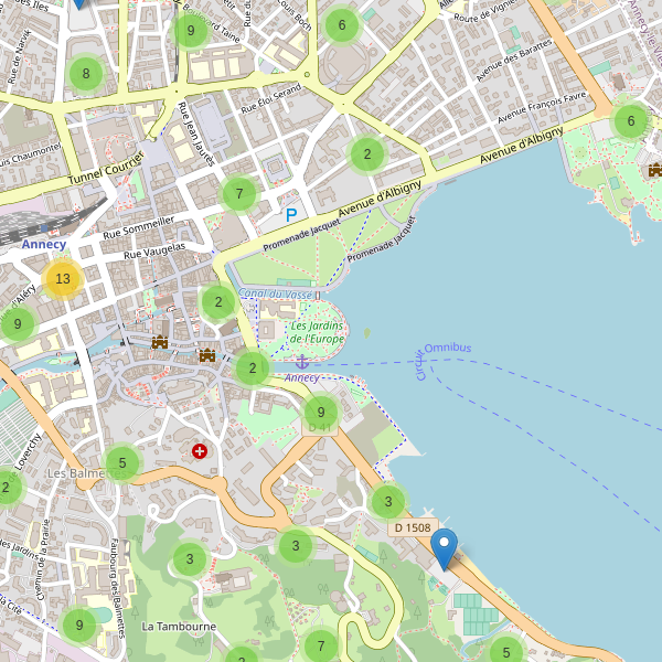 Thumbnail Carte des parkings à Annecy