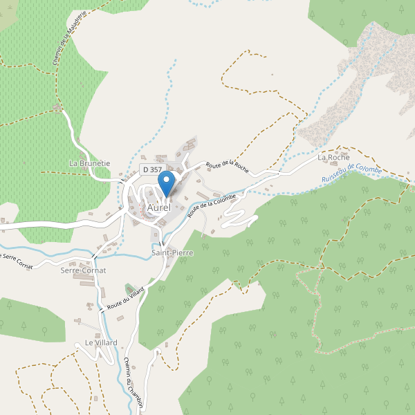 Carte des parkings à Aurel (Drôme) Thumbnail