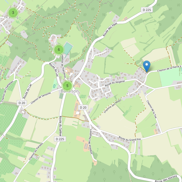 Carte des parkings à Ballaison Thumbnail