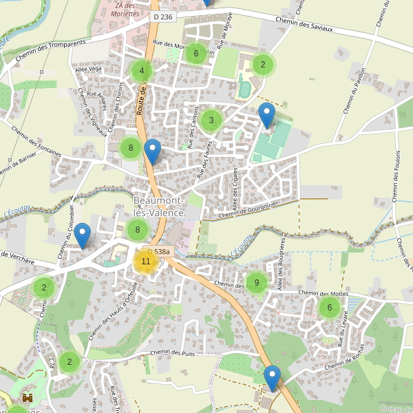 Carte des parkings à Beaumont-lès-Valence Thumbnail