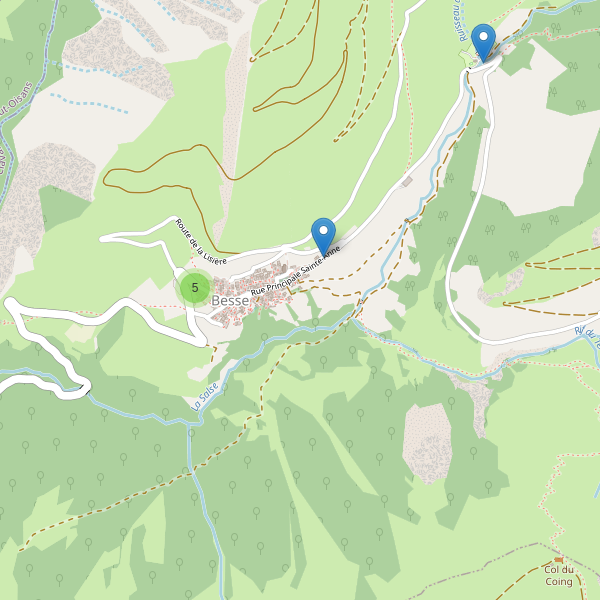 Carte des parkings à Besse (Isère) Thumbnail