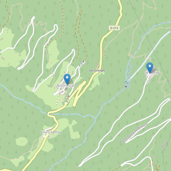 Carte des parkings à Bonneval (Savoie) Thumbnail