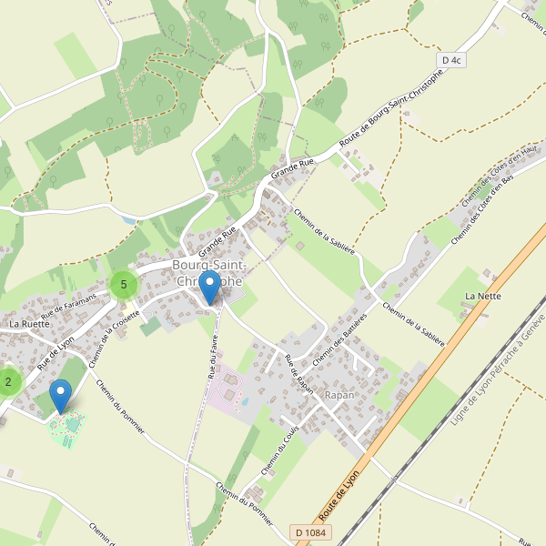 Carte des parkings à Bourg-Saint-Christophe Thumbnail