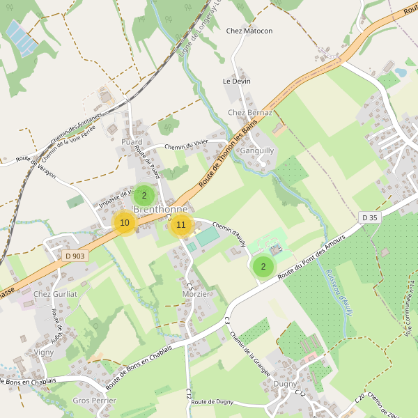 Carte des parkings à Brenthonne Thumbnail