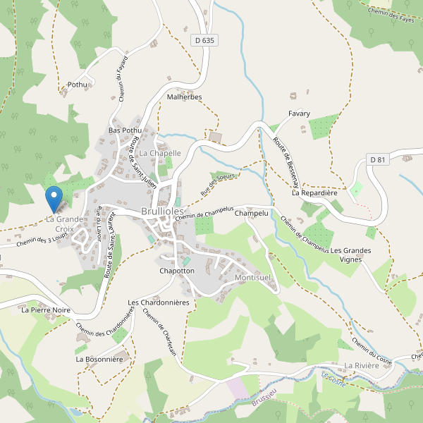 Carte des parkings à Brullioles (Rhône) Thumbnail