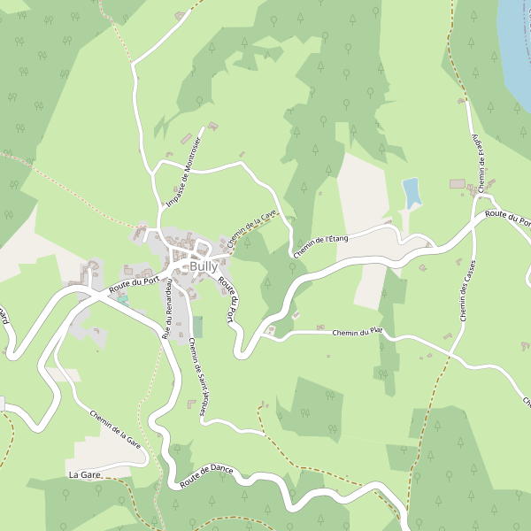 Carte des parkings à Bully (Loire) Thumbnail