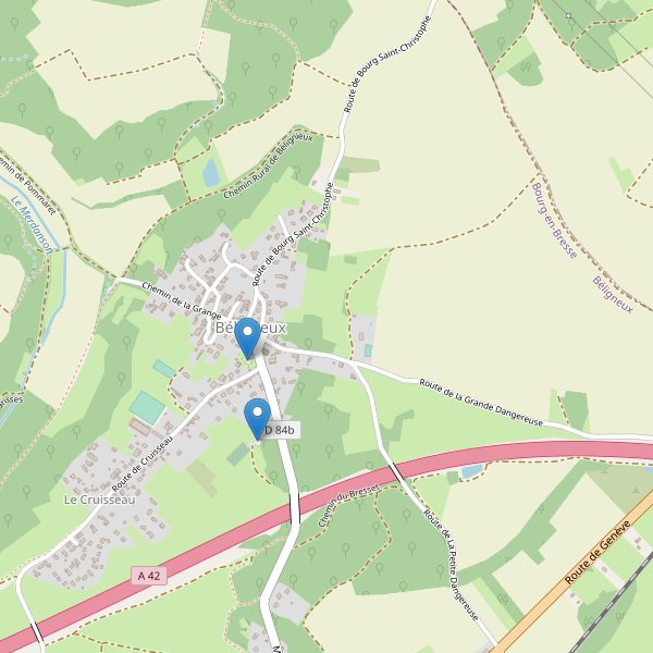 Carte des parkings à Béligneux Thumbnail