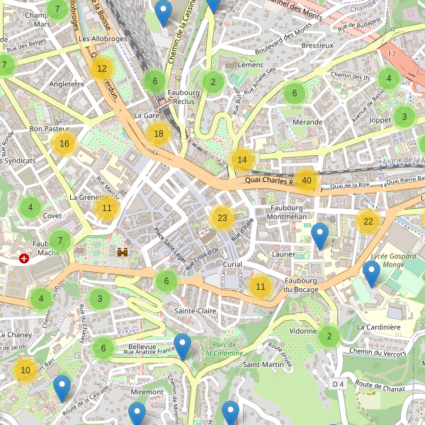 Thumbnail Carte des parkings à Chambéry