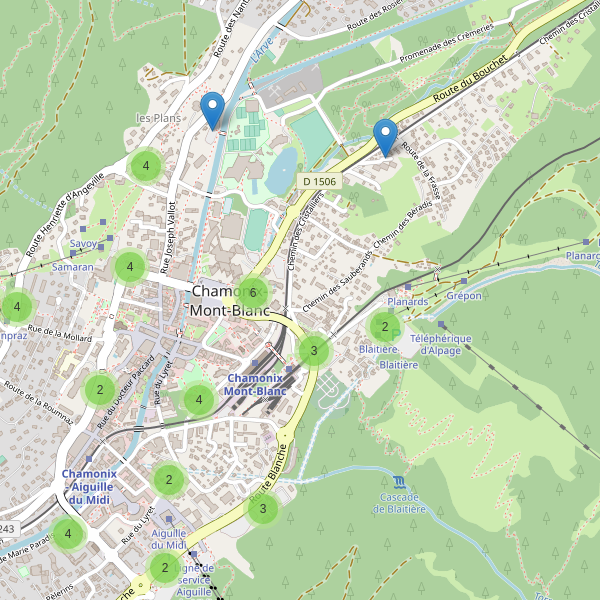 Carte des parkings à Chamonix-Mont-Blanc Thumbnail