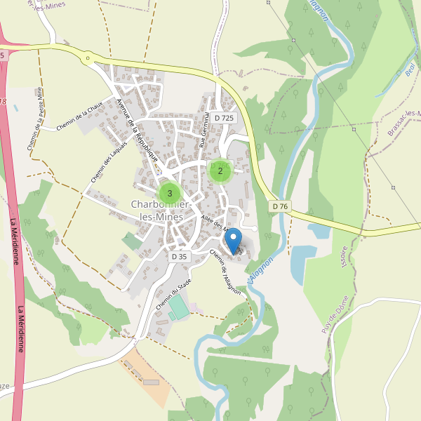 Carte des parkings à Charbonnier-les-Mines Thumbnail