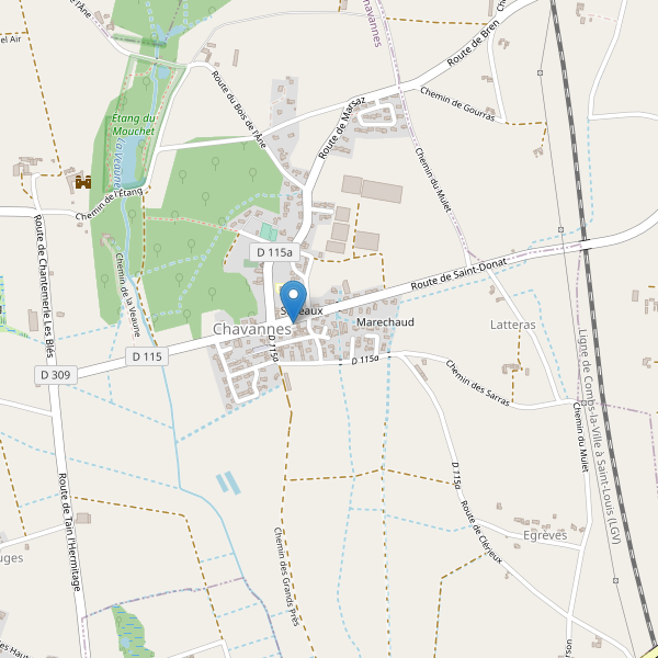 Carte des parkings à Chavannes (Drôme) Thumbnail