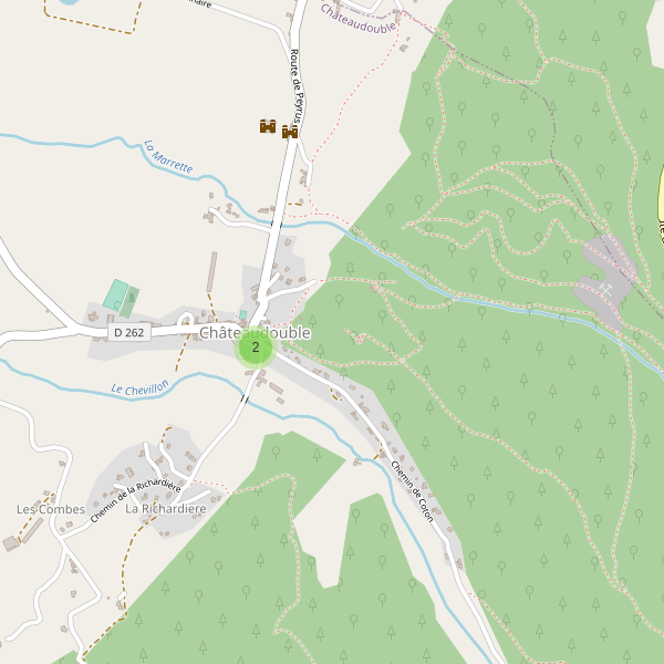 Carte des parkings à Châteaudouble (Drôme) Thumbnail