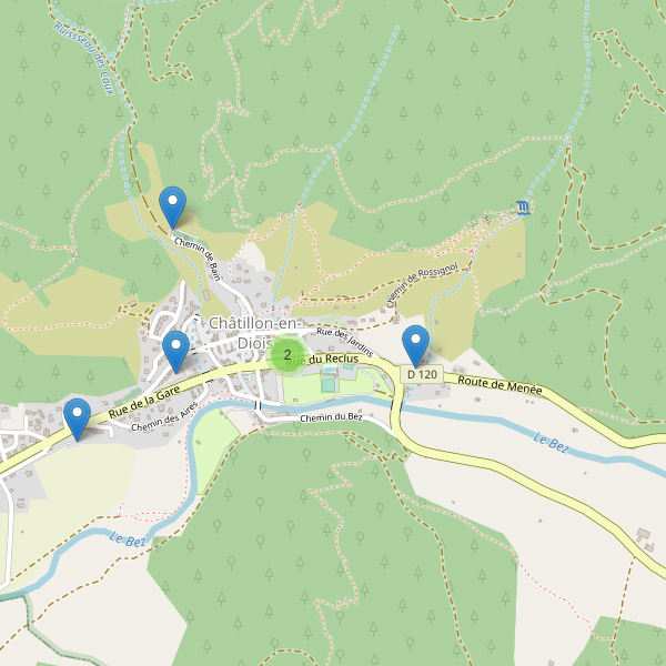 Carte des parkings à Châtillon-en-Diois Thumbnail