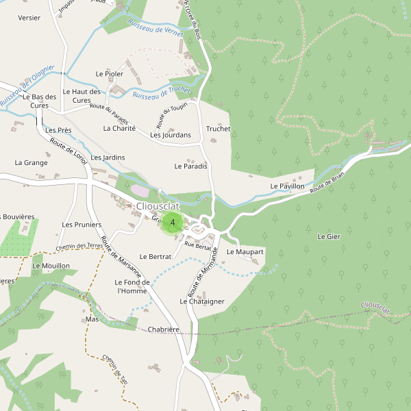 Carte des parkings à Cliousclat Thumbnail