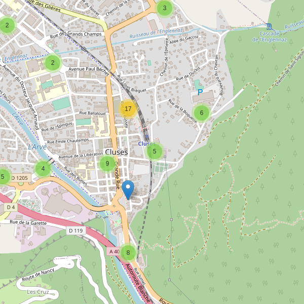 Carte des parkings à Cluses Thumbnail